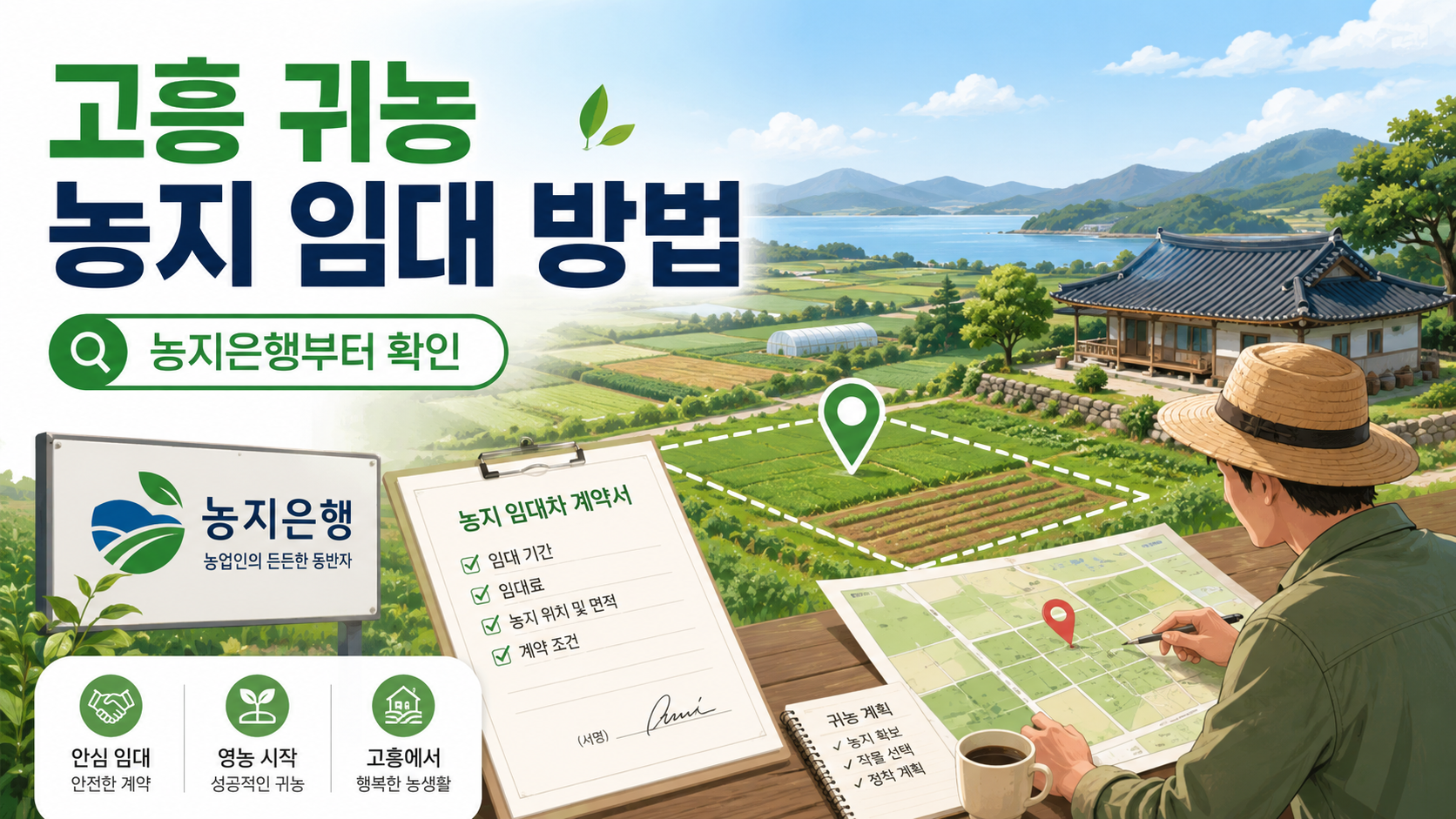 고흥 귀농 전 농지를 꼭 사야 할까요? 2026년 새 농지 직거래 플랫폼, 실제 고흥 농지은행 임대매물과 연간 임대료, 공공임대·임대수탁 차이, 60일 신고
